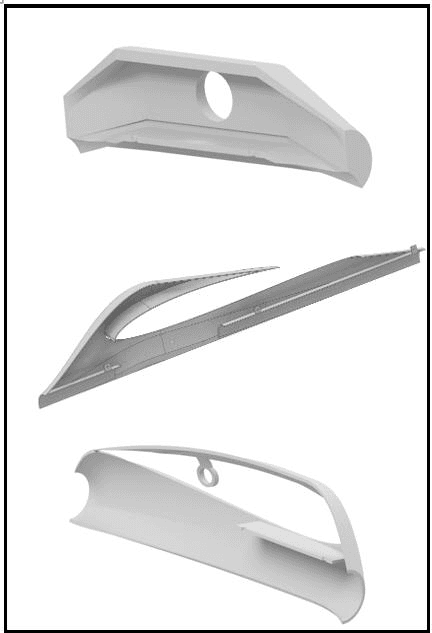 Sketches of the candidate fairing and joint concepts that were rejected during downselection