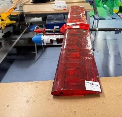The physical airframe during trial assembly on the workbench