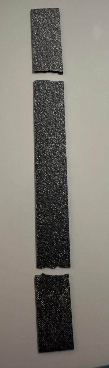 A cut composite test coupon